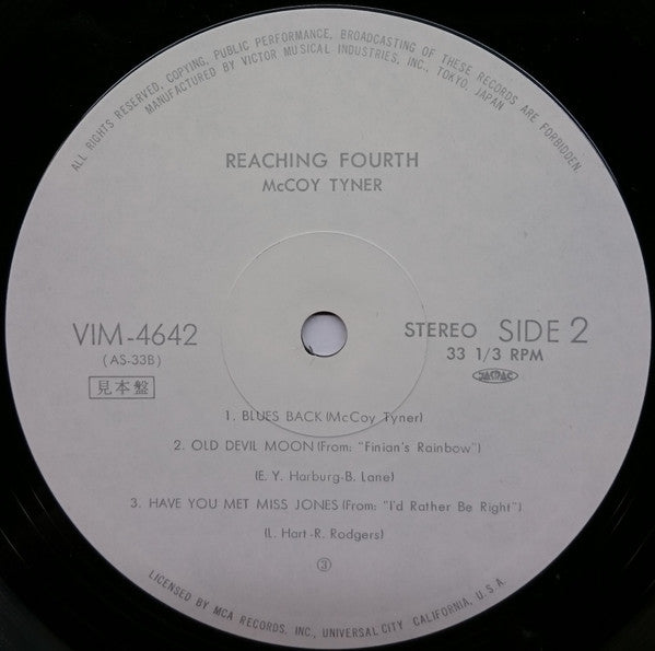 McCoy Tyner Trio, Roy Haynes, Henry Grimes – Reaching Fourth LP vinyl record, image 7 of 7