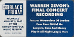 Warren Zevon – Epilogue: Live At The Edmonton Folk Music Festival LP vinyl record, image 10 of 10