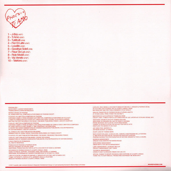 Phoenix – Ti Amo LP vinyl record, image 7 of 8