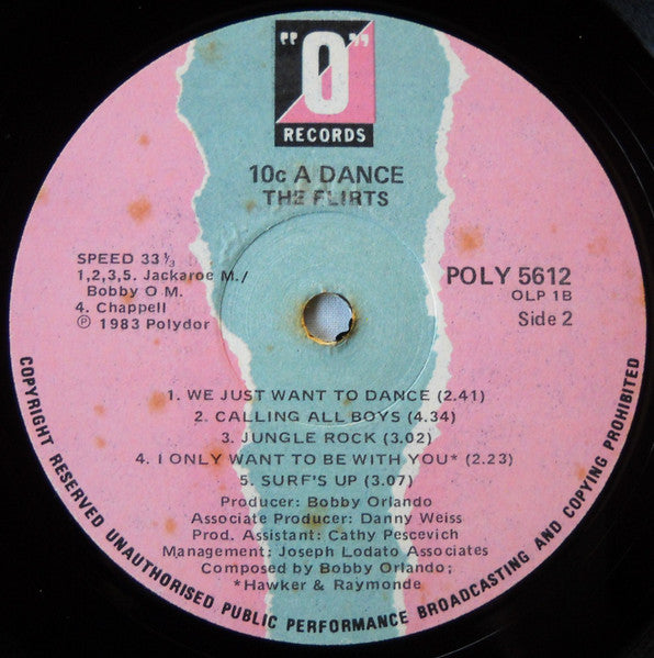 The Flirts – 10¢ A Dance LP vinyl record, image 4 of 4