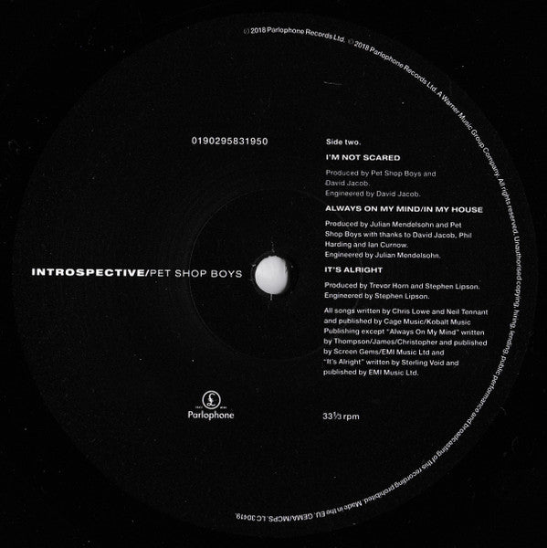 Pet Shop Boys – Introspective LP vinyl record, image 4 of 7