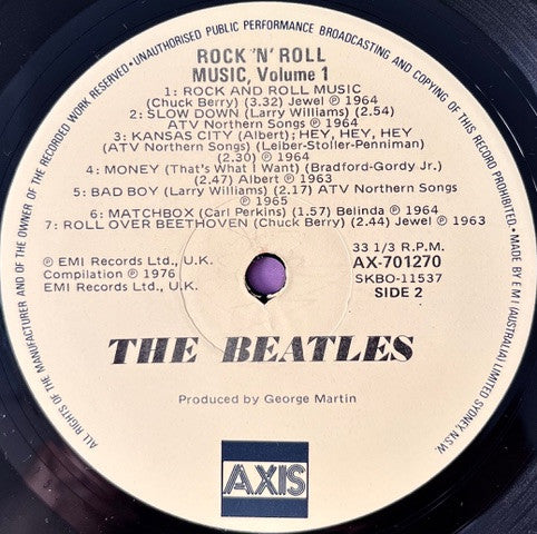 The Beatles – Rock 'N' Roll Music Volume 1 LP vinyl record, image 4 of 4