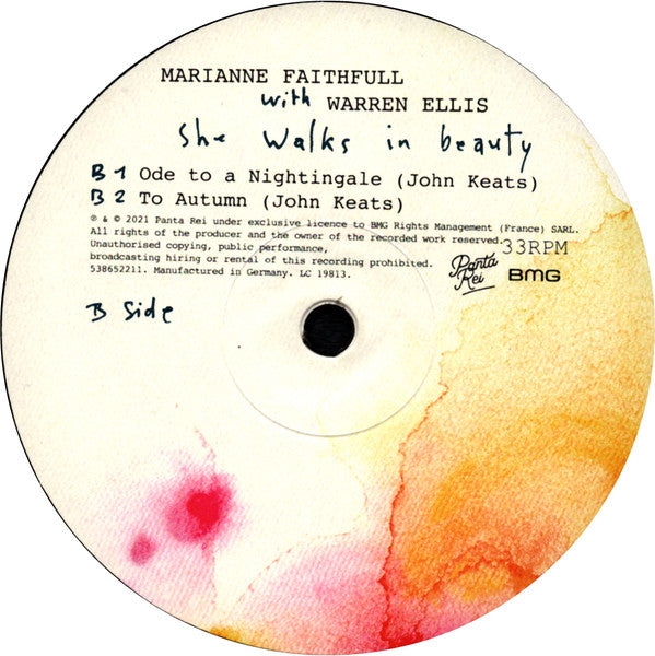 Marianne Faithfull, Warren Ellis – She Walks In Beauty (2xLP) LP vinyl record, image 6 of 10