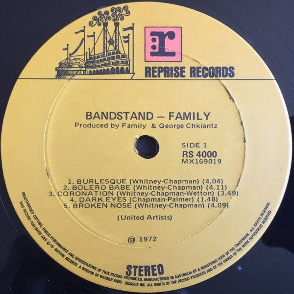 Family – Bandstand LP vinyl record, image 3 of 4