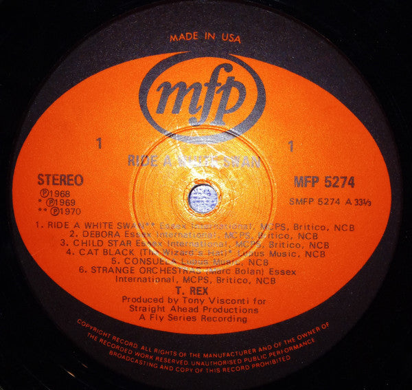 Tyrannosaurus Rex – Ride A White Swan LP vinyl record, image 3 of 4