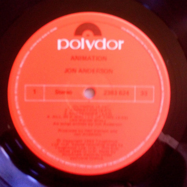 Jon Anderson – Animation LP vinyl record, image 3 of 5