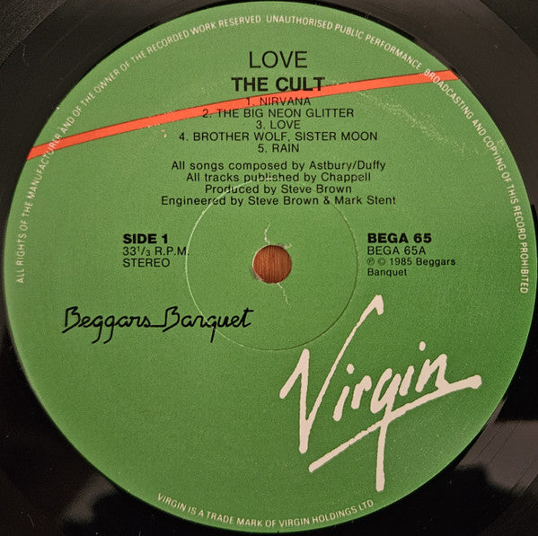 The Cult – Love LP vinyl record, image 5 of 6