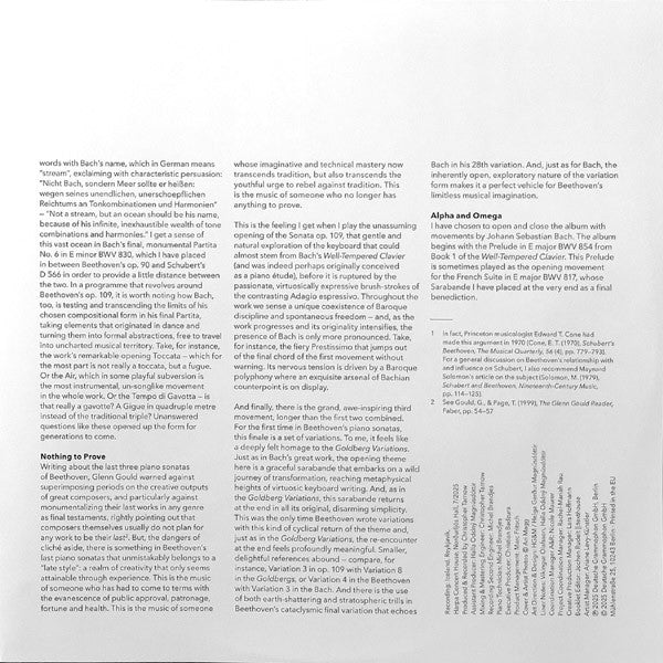 Víkingur Ólafsson, Ludwig van Beethoven, Johann Sebastian Bach, Franz Schubert – Opus 109 (2xLP) LP vinyl record, image 10 of 10