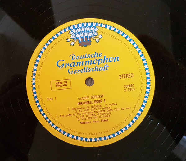 Claude Debussy, Monique Haas – Préludes, Vol. 1 LP vinyl record, image 2 of 2