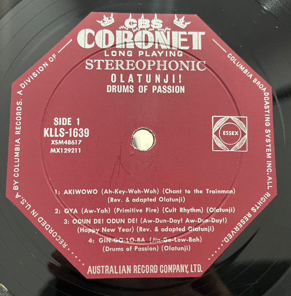 Babatunde Olatunji – Drums Of Passion LP vinyl record, image 3 of 4