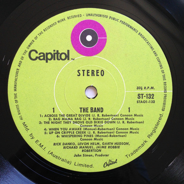 The Band – The Band LP vinyl record, image 3 of 4