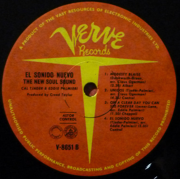 Cal Tjader, Eddie Palmieri – El Sonido Nuevo LP vinyl record, image 4 of 4