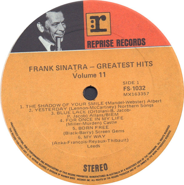 Frank Sinatra – Greatest Hits, Vol. II LP vinyl record, image 3 of 4