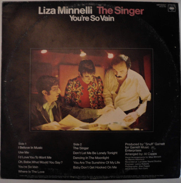 Liza Minnelli – The Singer LP vinyl record, image 2 of 4