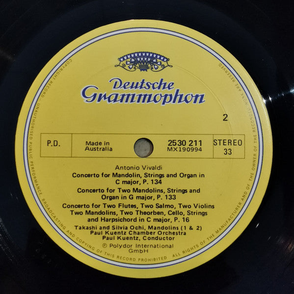 Antonio Vivaldi, Narciso Yepes, Takashi Ochi, Silvia Ochi, Orchestre De Chambre Paul Kuentz – Konzerte Für Laute (Gitarre) & Mandoline LP vinyl record, image 4 of 4