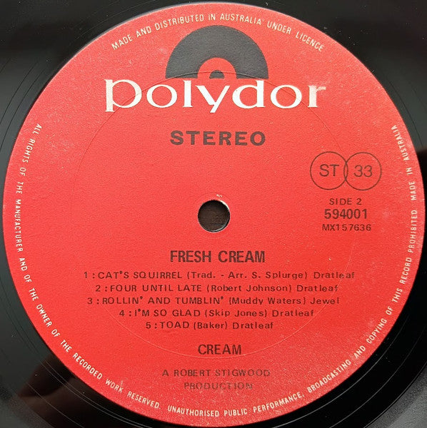 Cream – Fresh Cream LP vinyl record, image 4 of 4