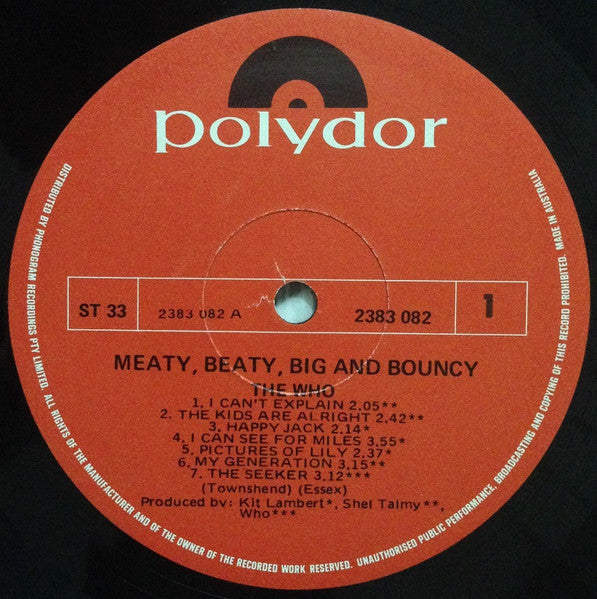 The Who – Meaty, Beaty, Big & Bouncy LP vinyl record, image 6 of 7