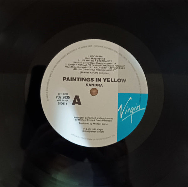 Sandra – Paintings In Yellow LP vinyl record, image 5 of 6