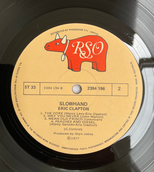 Eric Clapton – Slowhand LP vinyl record, image 8 of 8