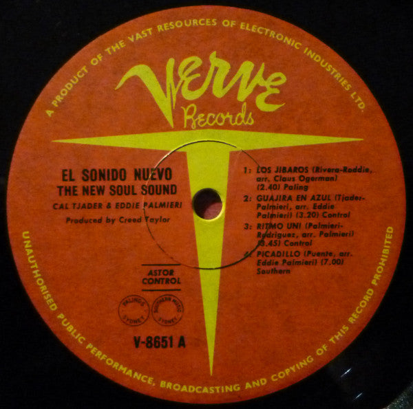 Cal Tjader, Eddie Palmieri – El Sonido Nuevo LP vinyl record, image 3 of 4