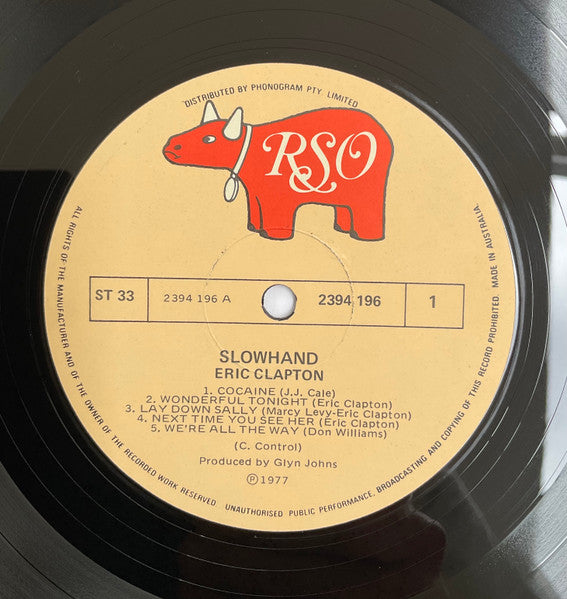 Eric Clapton – Slowhand LP vinyl record, image 7 of 8