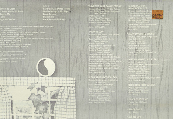 Harry Nilsson – Pussy Cats LP vinyl record, image 5 of 5