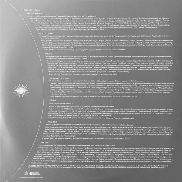 Madonna – Ray Of Light (2xLP) LP vinyl record, image 10 of 10