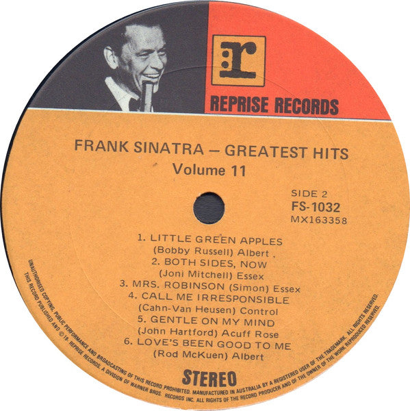 Frank Sinatra – Greatest Hits, Vol. II LP vinyl record, image 4 of 4