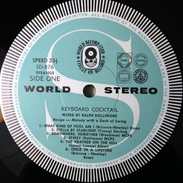 Ralph Dollimore – Keyboard Cocktail LP vinyl record, image 3 of 7