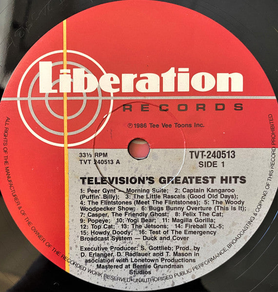 Various – Television's Greatest Hits (65 TV Themes! From The 50's And The 60's) (2xLP) LP vinyl record, image 9 of 10