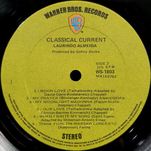 Laurindo Almeida – Classical Current (Electronic Excursions) LP vinyl record, image 4 of 4