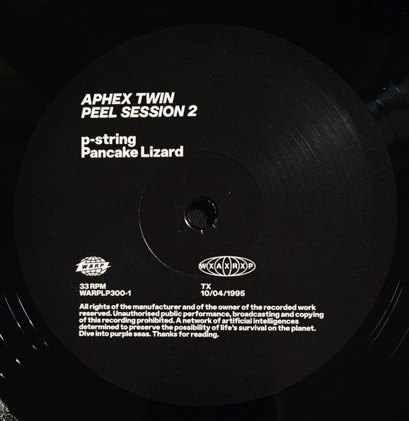 Aphex Twin – Peel Session 2 TX 10/04/95 12" vinyl record, image 4 of 7