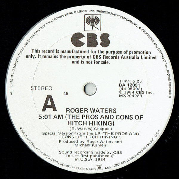 Roger Waters – The Pros And Cons Of Hitch Hiking 12" vinyl record, image 3 of 4