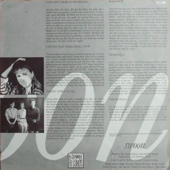 Prefab Sprout – Swoon LP vinyl record, image 6 of 8