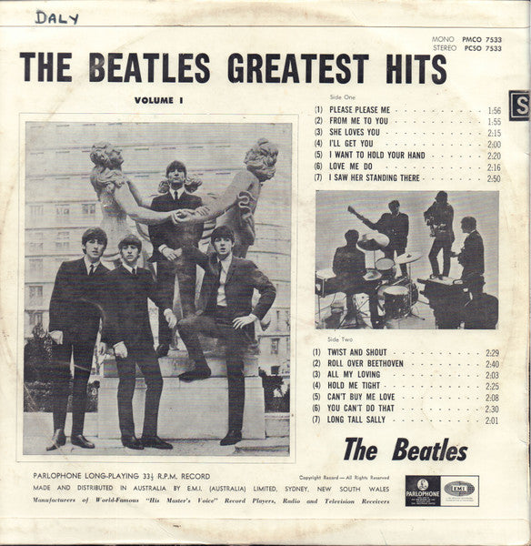 The Beatles – Greatest Hits Volume 1 (VG/VG) LP, AU 1968 | Dutch Vinyl