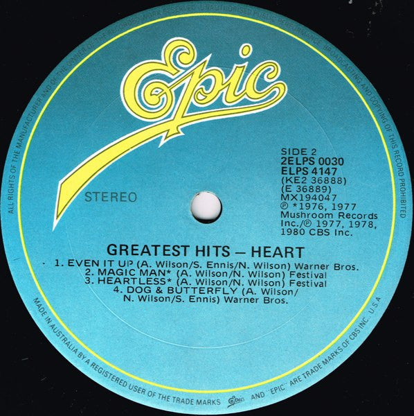 Heart – Greatest Hits / Live (2xLP) LP vinyl record, image 5 of 6