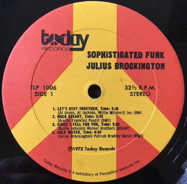 Julius Brockington – Sophisticated Funk LP vinyl record, image 3 of 4