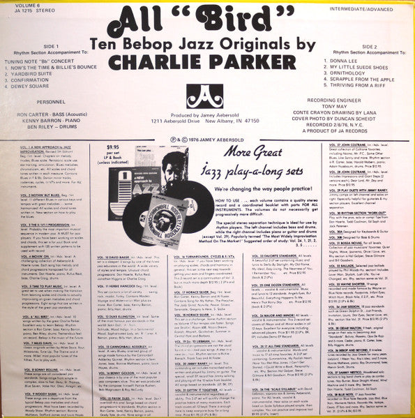 Jamey Aebersold – All "Bird" LP vinyl record, image 2 of 4
