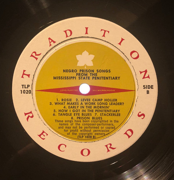 Alan Lomax – Negro Prison Songs From The Mississippi State Penitentiary LP vinyl record, image 4 of 10