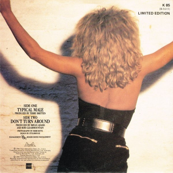 Tina Turner – Typical Male 7" vinyl record, image 2 of 4