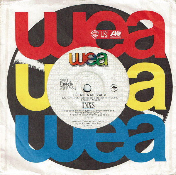 INXS – I Send A Message 7" vinyl record, image 3 of 3