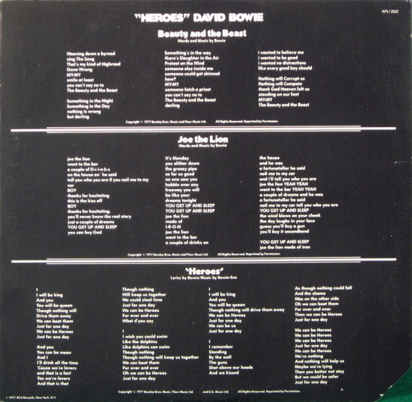 David Bowie – "Heroes" LP vinyl record, image 5 of 6