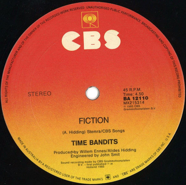 Time Bandits – Endless Road (And I Want You To Know My Love) (Special Re-Mixed Version) 12" vinyl record, image 4 of 4