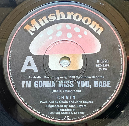 Chain – I'm Gonna Miss You, Babe 7" vinyl record, image 1 of 2