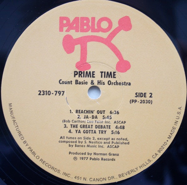 Count Basie Orchestra – Prime Time LP vinyl record, image 4 of 4