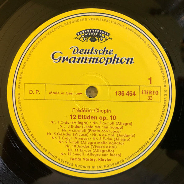 Frédéric Chopin, Tamás Vásáry – Études Op. 10 • Op. 25 LP vinyl record, image 3 of 5
