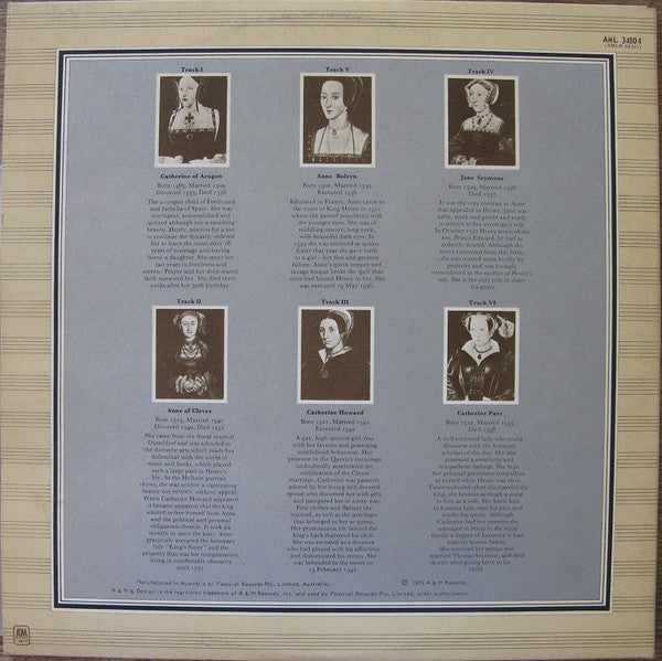 Rick Wakeman – The Six Wives Of Henry VIII LP vinyl record, image 4 of 7