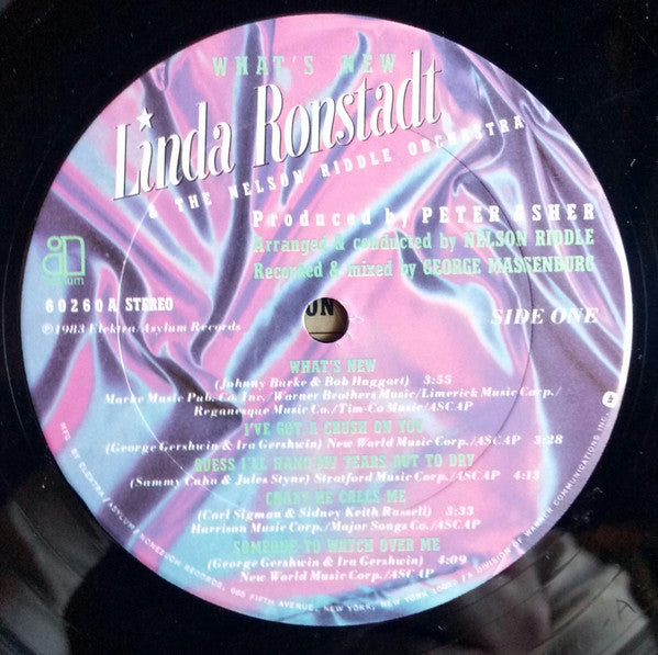 Linda Ronstadt, Nelson Riddle And His Orchestra – What's New LP vinyl record, image 6 of 7