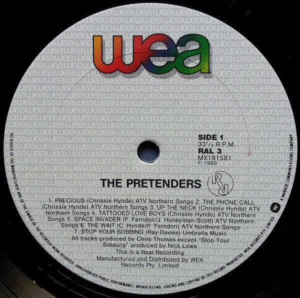 The Pretenders – Pretenders LP vinyl record, image 5 of 6