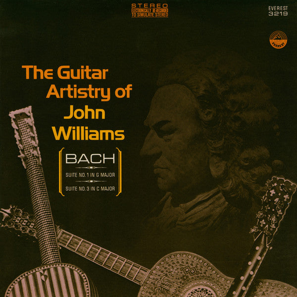 John Williams, Johann Sebastian Bach, Johann Sebastian Bach – The Guitar Artistry Of John Williams: Bach Suites No. 1 In G Major · Suite No. 3 In C Major LP vinyl record, image 1 of 4